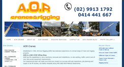 Desktop Screenshot of aorcranes.com.au