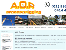 Tablet Screenshot of aorcranes.com.au